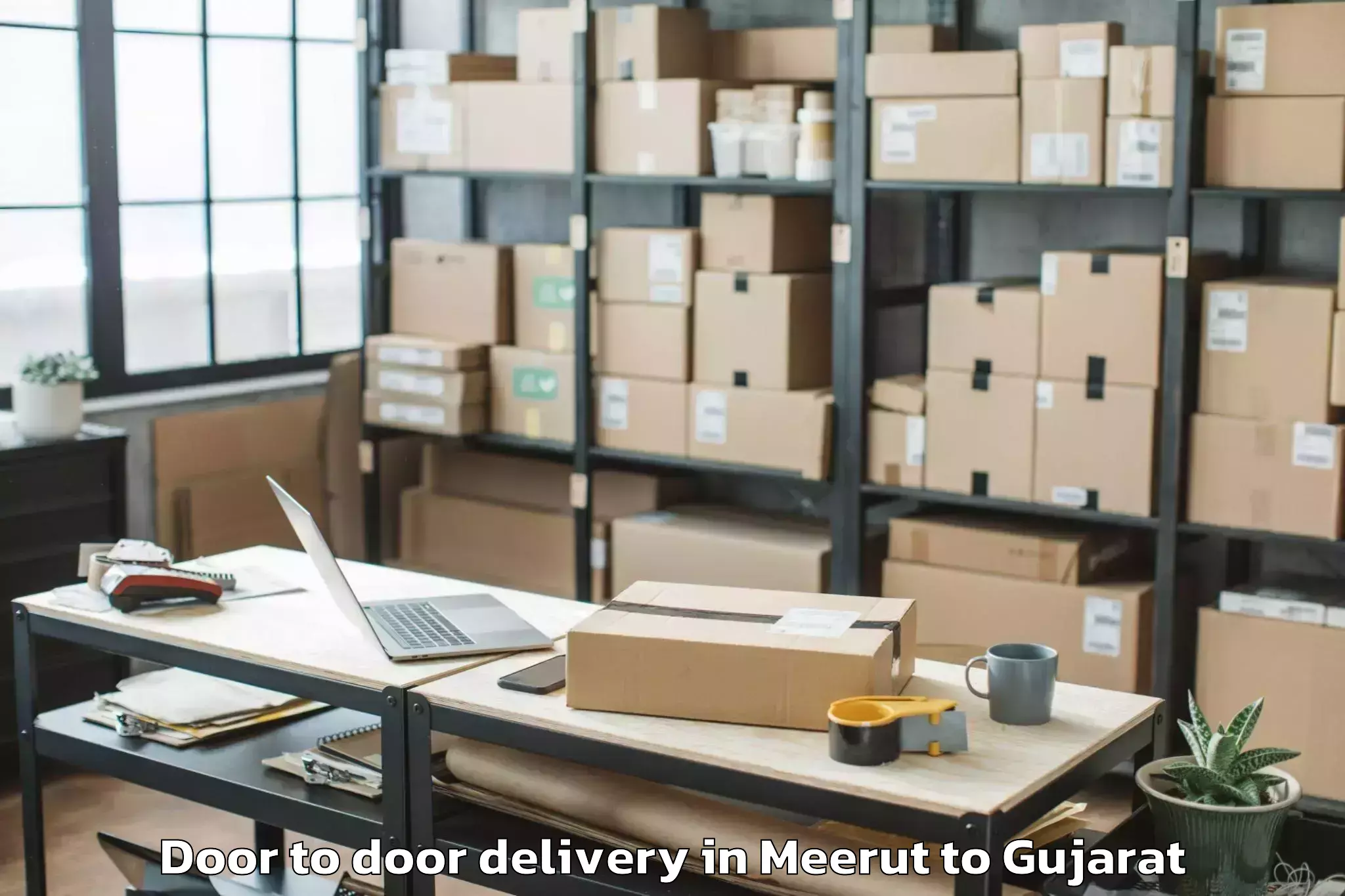 Affordable Meerut to Kodinar Door To Door Delivery